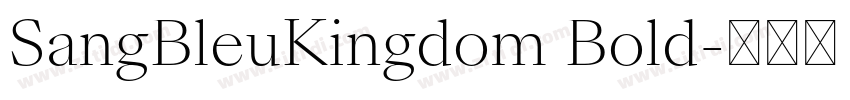 SangBleuKingdom Bold字体转换